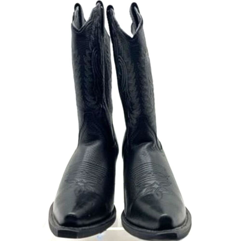 EUC Masterson Boot Co. Women's RB3431 Black Leather Cowboy Boots Size 8.5M